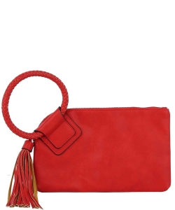 Fashion Handcufee Tassel Wristlet Clutch JYM-0346 RED
